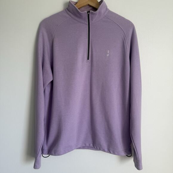 Dunning Golf Men's Polo Sweatshirt Men's 1/4 Zip Size Small Lavender Long Sleeve - Picture 1 of 9